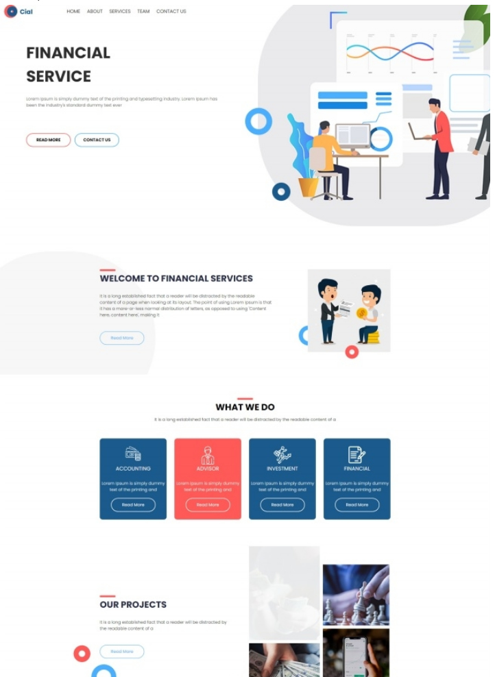 互联网金融服务企业网站模板